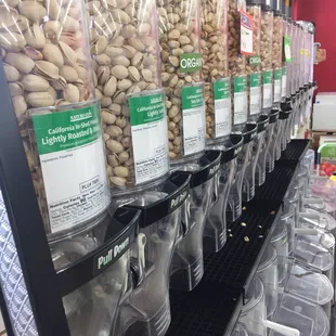 a large display of nuts