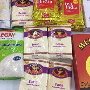 a variety of items on a counter