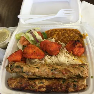 Chicken kabob and tikka