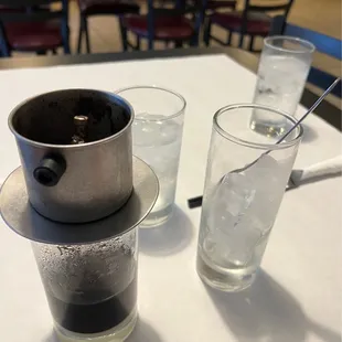 Vietnamese drip coffee with condensed milk (Cà Phê Sữa Đá)