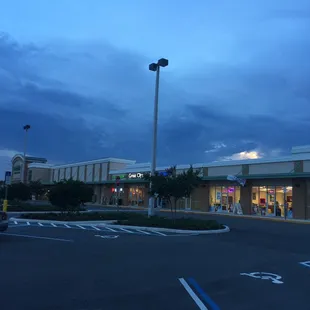 outside