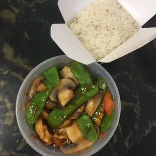 Chicken and mushrooms