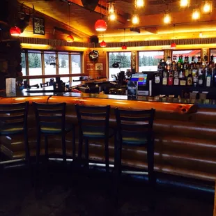 the bar and seating area