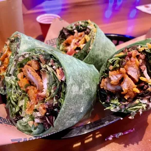 Fried chicken salad wrap