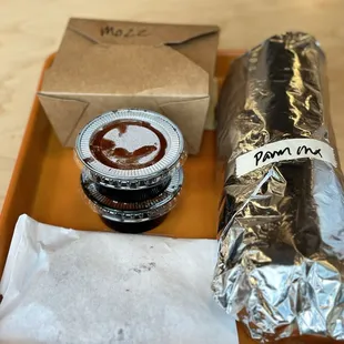 Lunch is served on a tray