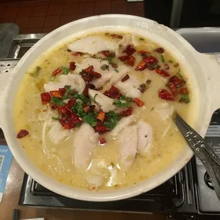 Poached Fish Fillets in Sour Soup