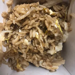 Shrimp and pork fried rice.