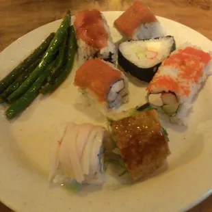 My first plate of food.