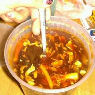 Large hot and sour soup
