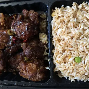 General tso with fried rice