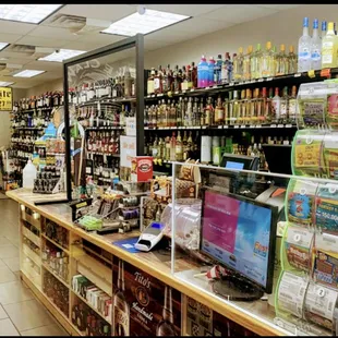a wide selection of liquor