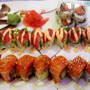 Montauk roll, Fantacy roll and Philadelphia Maki