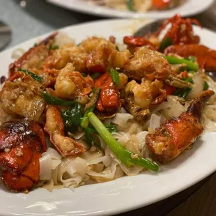 a plate of food on a table