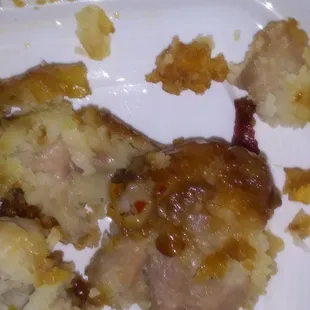 a close up of a plate of food