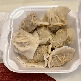 Steamed dumplings (scored one extra)