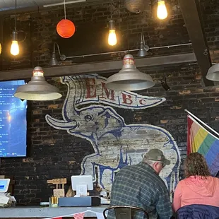 people sitting at the bar