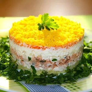 Mimoza Salad
Tuna salad with vegetables