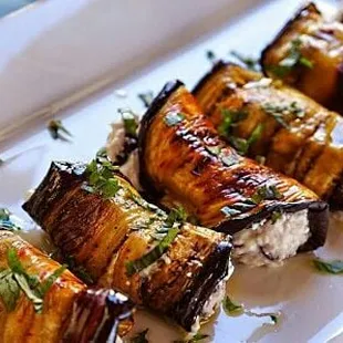 Eggplant Rolls with walnut