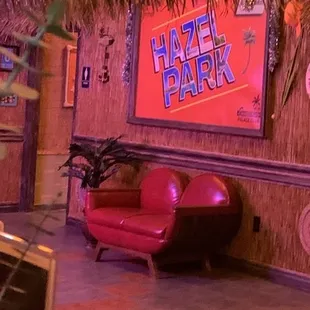 the bar and lounge area