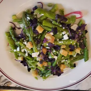 Snap pea asparagus salad