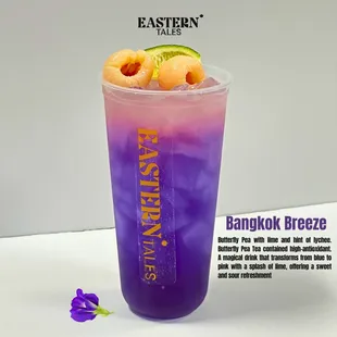 Bangkok Breeze (Butterfly Pea Tea X Lychee X Lime)

Super Refreshing Drinks

MUST TRY!!!