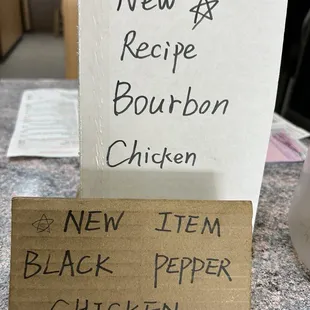 New dishes on counter