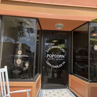 the entrance to the store