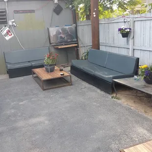 outside