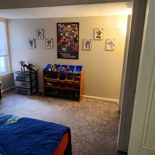 The guest bedroom or my grandson&apos;s room he absolutely loves it plenty of room for all his toys and things
