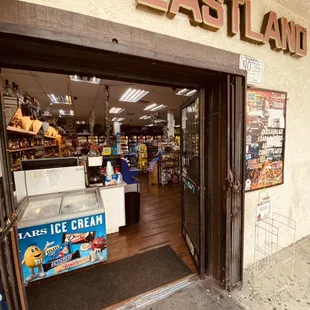 the entrance to the store