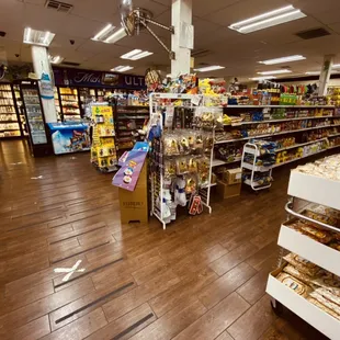a wide view of the store