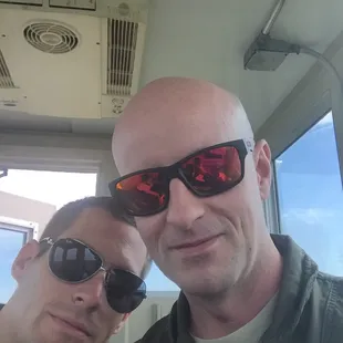 two men on a train