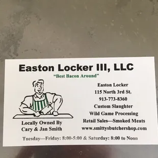 Business information and hours