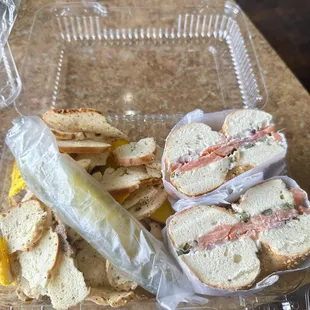 Lox sandwich