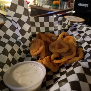 Delicious fried banana peppers. See Becka for the late night menu.