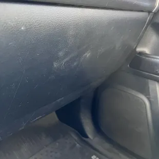 Passenger side dash. Not even wiped down.