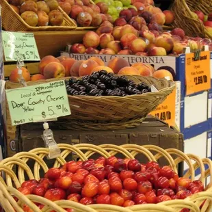 Cherries and berries galore are fresh, local, organic, scrumptious!