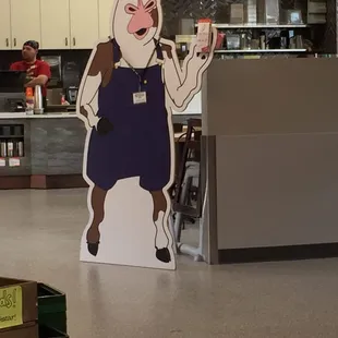 Coffee, tea and baked goods.