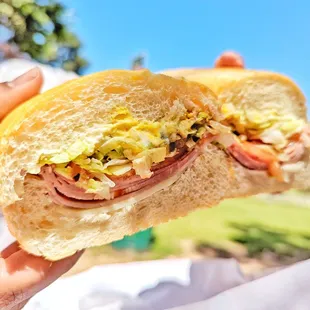 Italian cold cuts w/ added pickles.