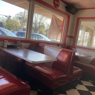 Front and left of seating area