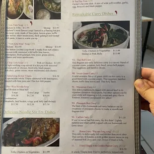 the menu