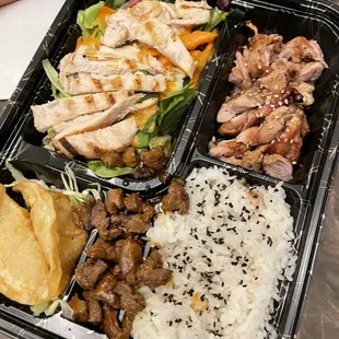 a meal in a plastic container