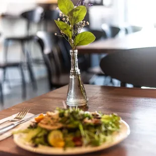 a plate of food on a table