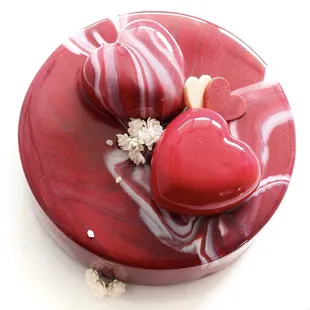 Raspberry lemon Mousse Cake