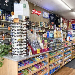 a variety of products in a store