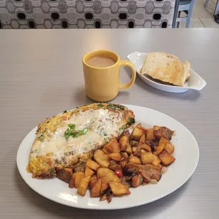 The Easy Quartz Hill Omelette and crispy County potatoes
