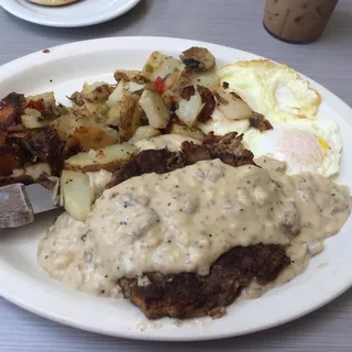 Chicken Fried Steak and Eggs
