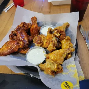 Large order (12) traditional wings $12.49