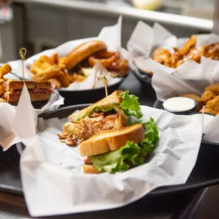 a tray of food