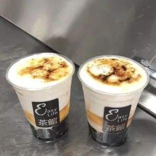 Iced milk brown sugar with cheese cream